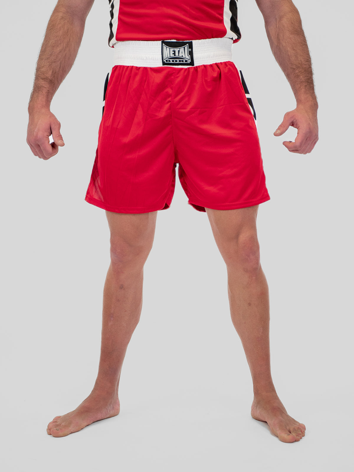 RED ADULT COMPETITION BOXING SHORTS + TANK TOP