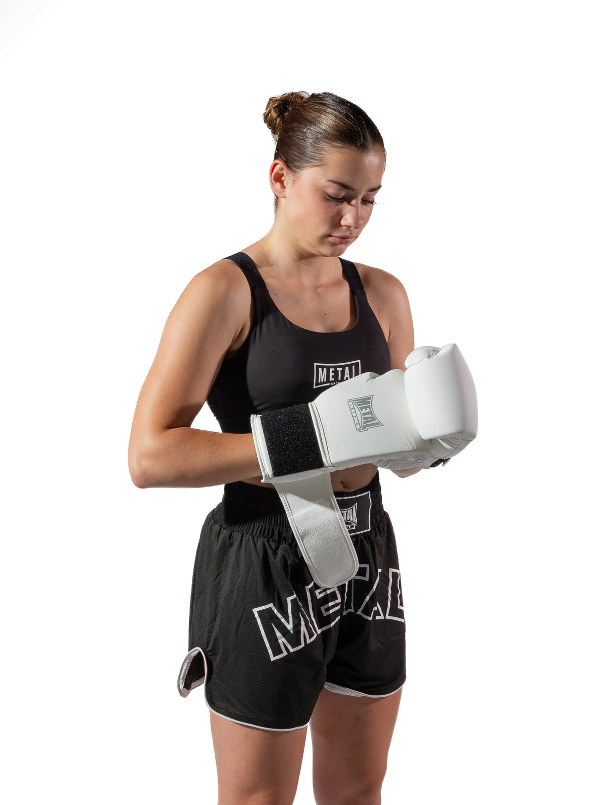 GANTS BOXE CUIR GENEZIS BLANC