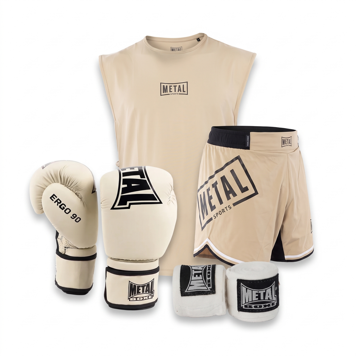 Kit Style Desert Storm Gants, Bandes & Tank Top Assortis Homme