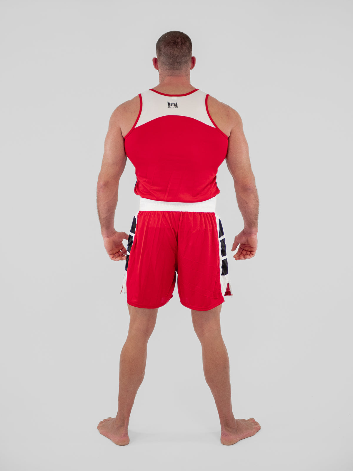 RED ADULT COMPETITION BOXING SHORTS + TANK TOP