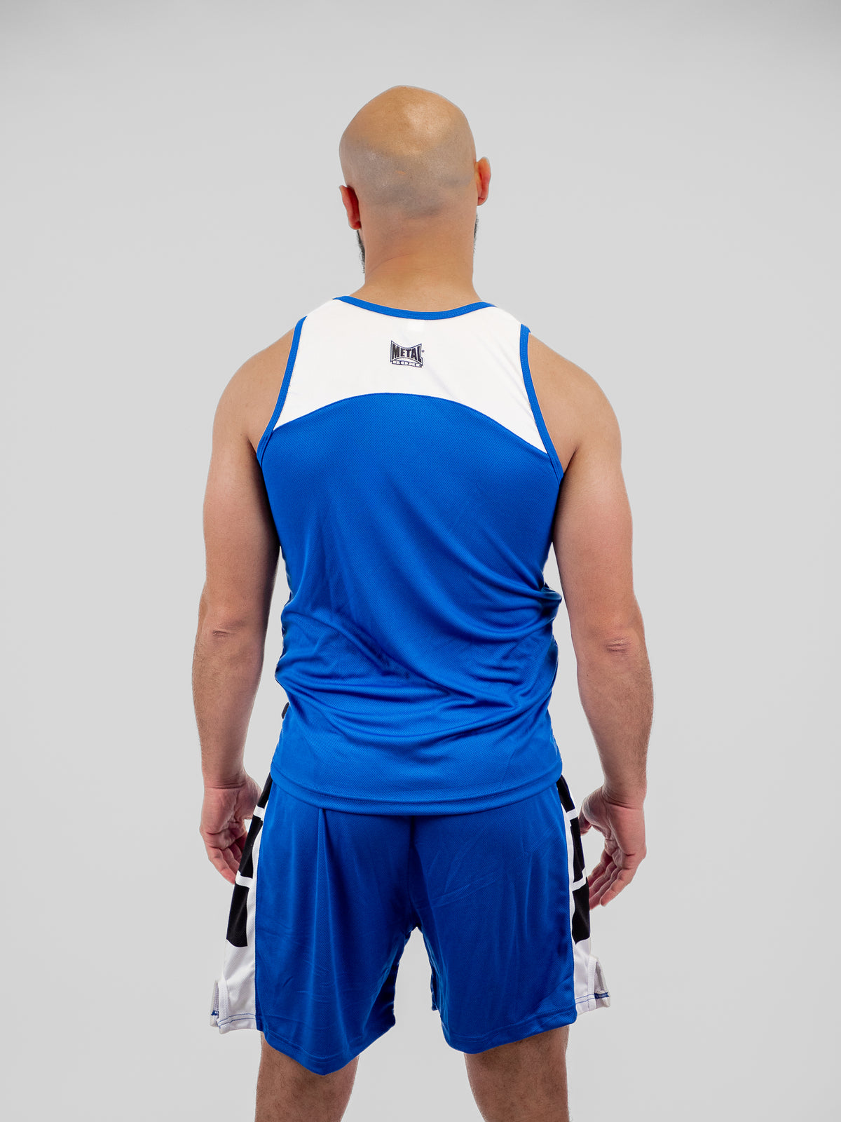 SHORT + DÉBARDEUR BOXE COMPÉTITION ADULTE BLEU