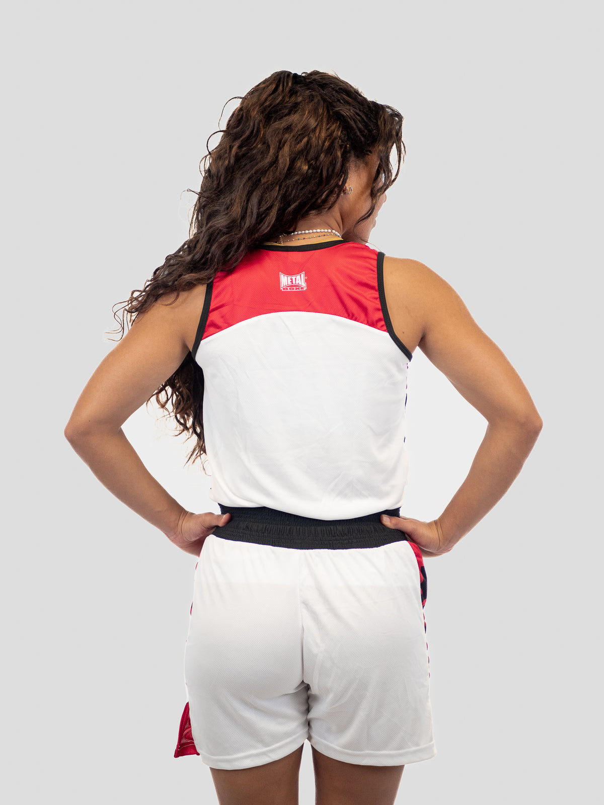 SHORT + DÉBARDEUR BOXE COMPÉTITION ADULTE BLANC