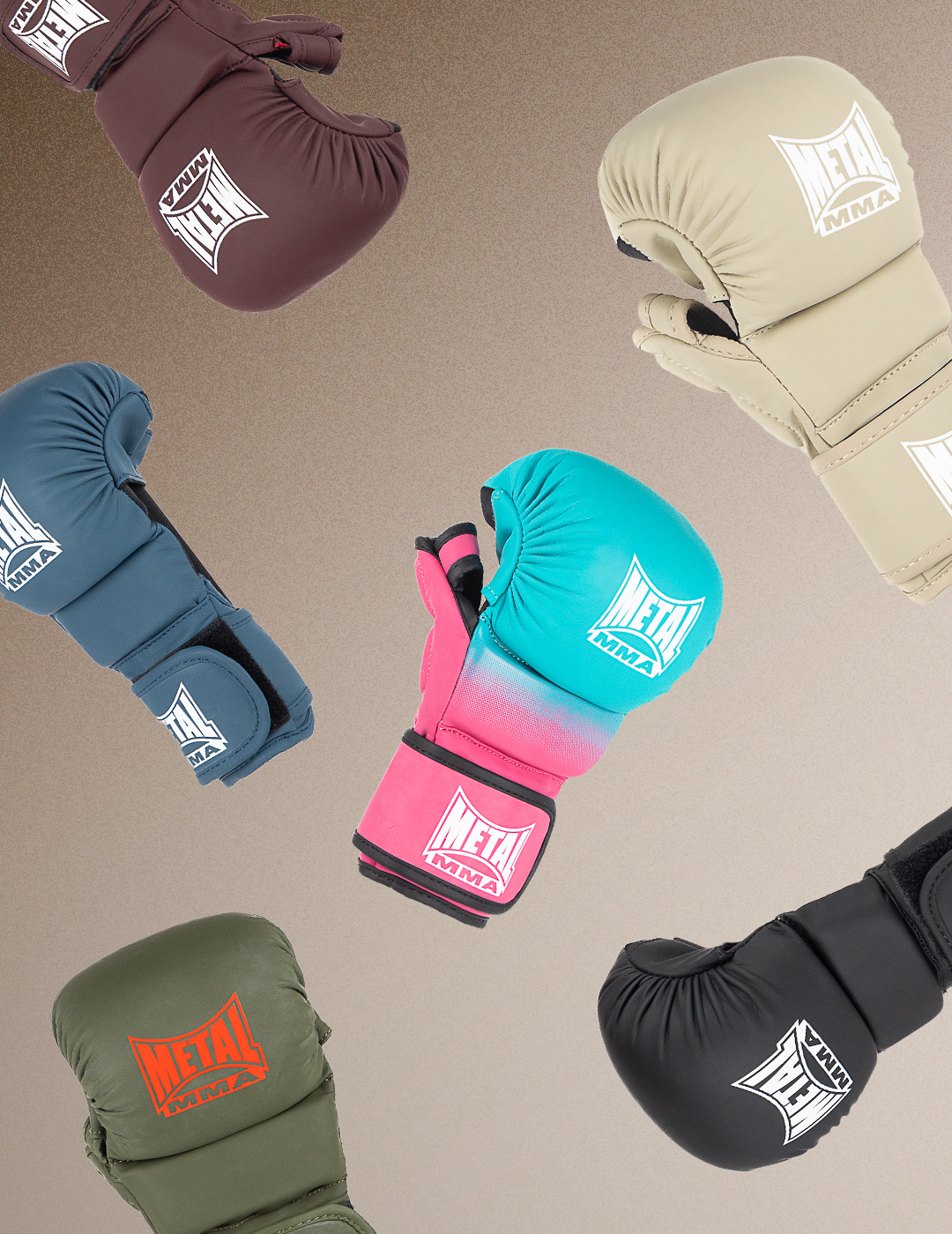tous les coloris des gants mma entrainement sparring compétition amateur the shell metal mma boxe stricking